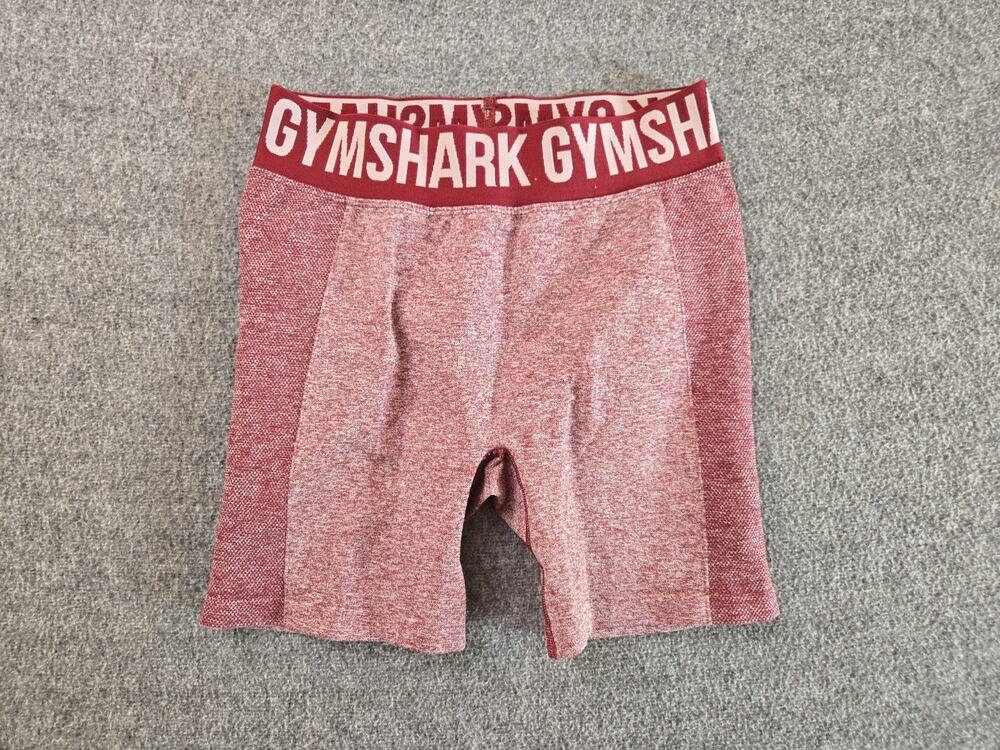 Gymshark Burgundy Marl Flex Cycling Athletic Short Womans Sz XS Seamless Gymwear